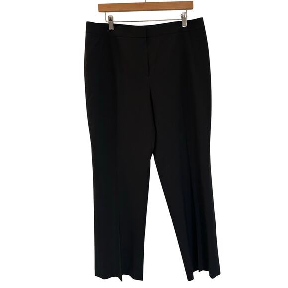 Lafayette 148 New York Virgin Wool Pants sz 14 Black Wool Pants - Picture 1 of 10
